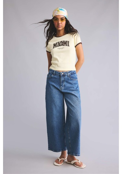 Defacto Culotte Fit Geniş Paça Yüksek Bel Mavi Pantolon H7624ax26aunm28 Mavi-nm28