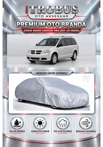 Dodge Grand Caravan 7 Koltuk 1984-2020 Uyumlu Premium Araba Brandası Oto Branda Jp3 Beden