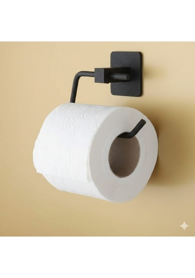 Metal Siyah Rulo Kağıt Havluluk Tuvalet Wc Kağıtlık Banyoda Şık Tasarım Siyah