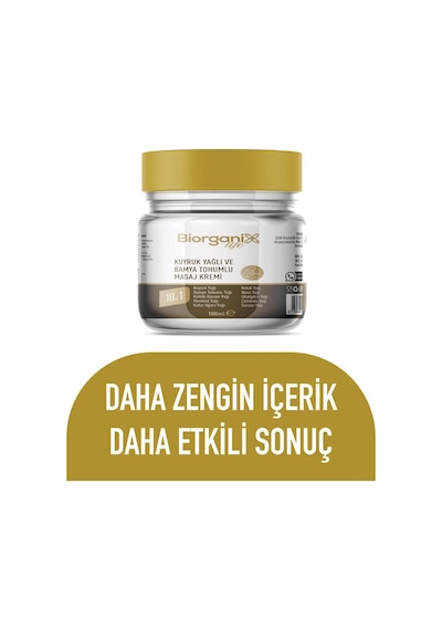 Kuyruk Yağı Kremi Bamya Tohumlu Masaj Kremi 100 Ml
