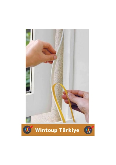 Premium Yapışkanlı Pencere İzolasyon Bantı Rüzgar Soğuk Kesici Cam Yalıtım Süngeri 9 Metre X 5 Adet Diğer