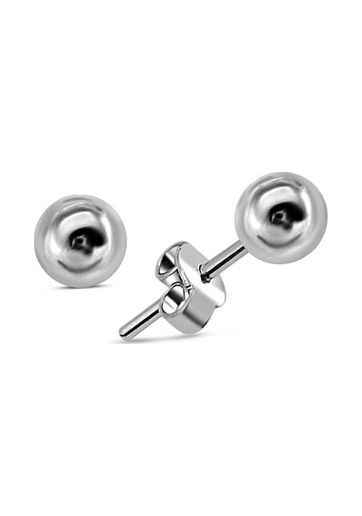 925 Ayar Gümüş Top Küpe 6 MM