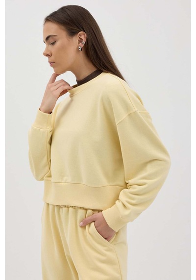 Buly Cozy Bisiklet Yaka Sweatshirt Butter Sarı