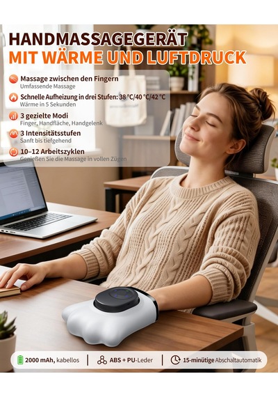 Decohome El Tipi Masaj Cihazı, Isı Ve Hava Sıkıştırmalı, Kablosuz Decohome El Tipi Masaj Cihazı, Isı Ve Hava Sıkıştırmalı, Kablosuz