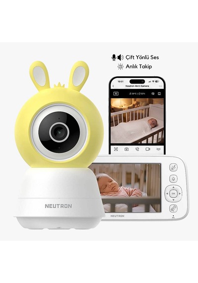Neutron Ntl-bc-04wbm Bebek Kamerası, Ebeveyn Ekranlı Ve Ninni Özellikli Bebek Kamerası