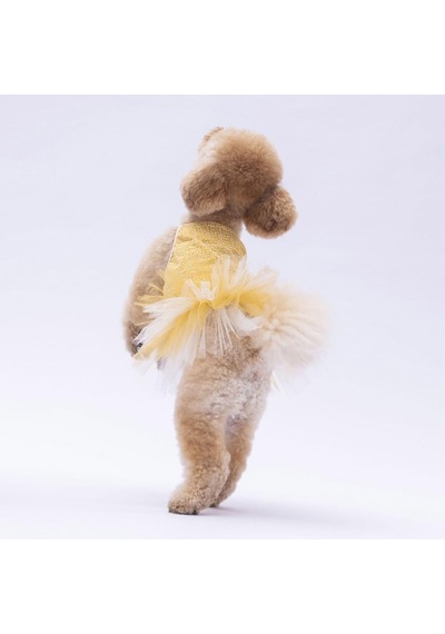 Sarı Polka-dot Kedi Köpek Elbisesi - Kedi Köpek Kıyafeti Sarı Polka-dot Kedi Köpek Elbisesi - Kedi Köpek Kıyafeti