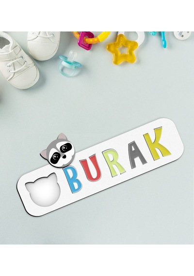Bk Toys Çocuklara Özel İsimli Figürlü Ahşap Eğitici Yapboz Puzzle-33