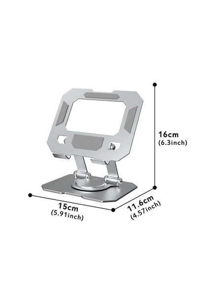 Ga91 360 Dönebilen İ-pad Tablet Standı Full Metal Kasa Ayarlanabilir Katlanabilir Masaüstü Stand Tutucu