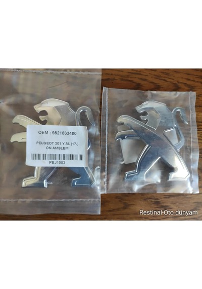 Peugeot 301 Ön Arma 301 Arka Arma Logo 2017 Ve Sonrası Makyajlı Kasa Uyumlu Oem 9821863480 Krom