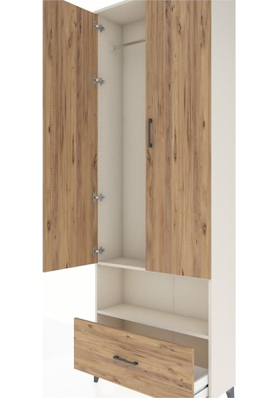 Arges Dolap 2 Raflı Tek Çekmeceli Tek Askılı 88x30x243 Aytaşı-çam Aytası Arges Dolap 2 Raflı Tek Çekmeceli Tek Askılı 88x30x243 Aytaşı-çam Aytası