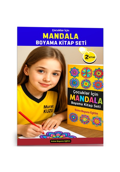 Çocuklar İçin Mandala Boyama Kitap Seti 2 Kitap
