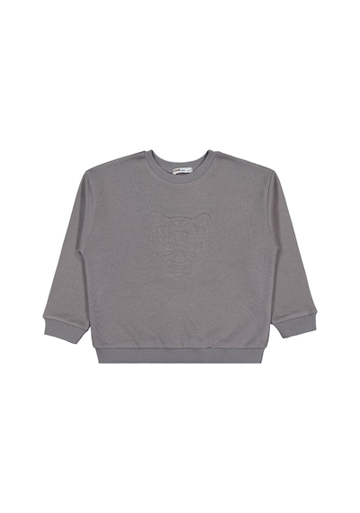 Civil Boys Aslan Nakışlı 6-9 Yaş Sweatshirt - Gri
