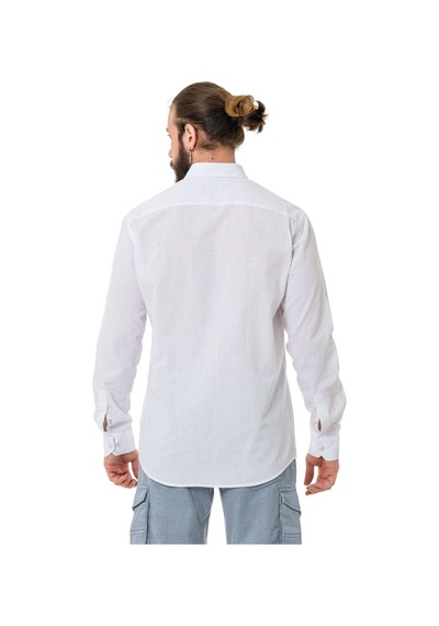 Cipo & Baxx Ch199 Men's Summer Linen Regular Fit Shirt Çok Renkli