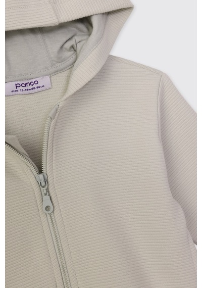 Panço Erkek Bebek Fermuarlı Mint Sweatshirt Yeşil