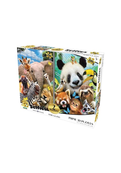 Prime 3d Afrika Hayvanları Ve Hayvanlar Alemi Selfie İkili Puzzle 200 Parça 10237
