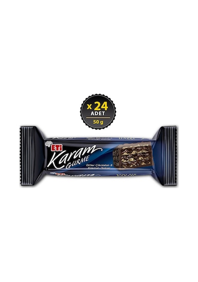 Eti Karam Gurme Bitter Çikolatalı Gofret  24 x 50 G