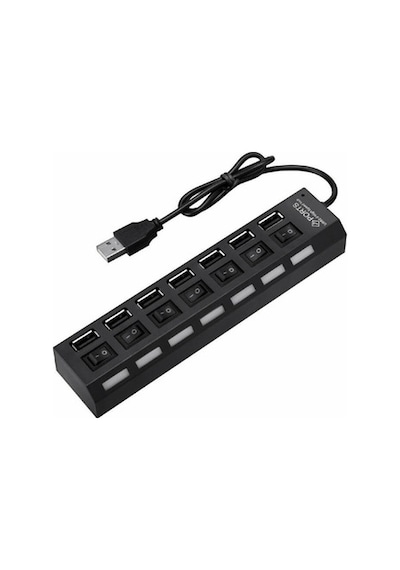 7 Port Usb Hub - On/Off Switch Işıklı - Usb Çoklayıcı - Chipli (519136778)