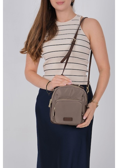 Silver Polo Sp1220 Kadın Çapraz Çanta Saten Kum-kahve