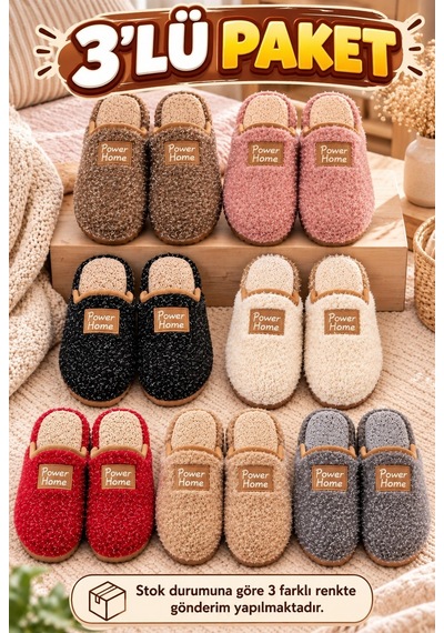 Modafrato 3'lü Paket Lovely Kapalı Kadın Terlik Ev Terliği Ses Yapmayan Taban Yumuşak Rahat Terlik Simora 3'lü Paket Modafrato 3'lü Paket Lovely Kapalı Kadın Terlik Ev Terliği Ses Yapmayan Taban Yumuşak Rahat Terlik Simora 3'lü Paket
