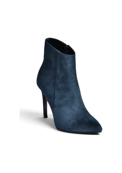 Fox Shoes N372524402 Lacivert Süet İnce Topuklu Kadın Bot