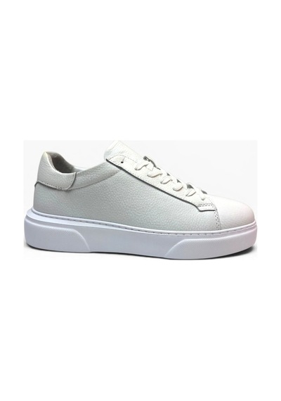 Brt Lf-050-26 Hakiki Baskı Deri Anatomik Erkek Sneaker Beyaz