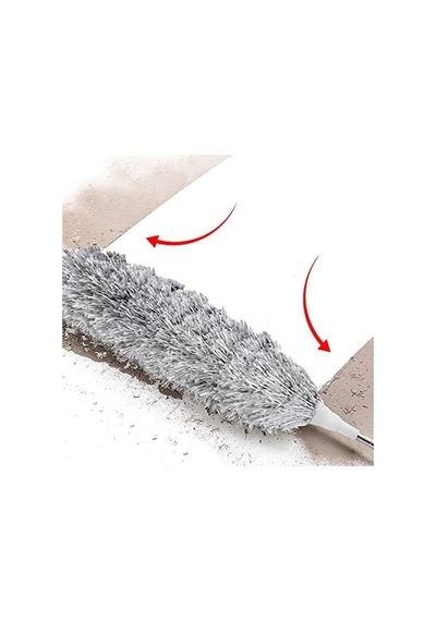 240 Cm Teleskopik Uzatılabilir Mikrofiber Yumuşak Başlıklı Toz Alma Fırçası, Püskülü Bükülebilir Dip Köşe Genel