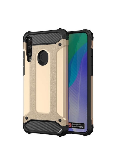 Noktaks - Huawei Uyumlu Huawei Y6p - Kılıf Çift Katman Zırh Tank Crash Military Kapak - Mavi