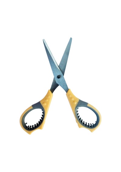 Kolay Tutmaçlı Çelik Çocuk Makası 14 Cm - Krem