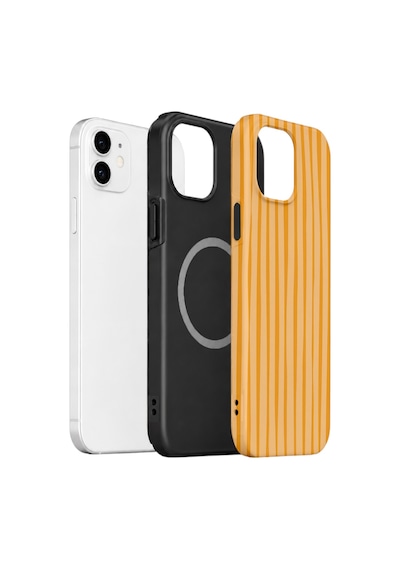 Apple iPhone Uyumlu 11 Vorian Çift Katmanlı Magsafe Kılıf Golden Hour Stripe