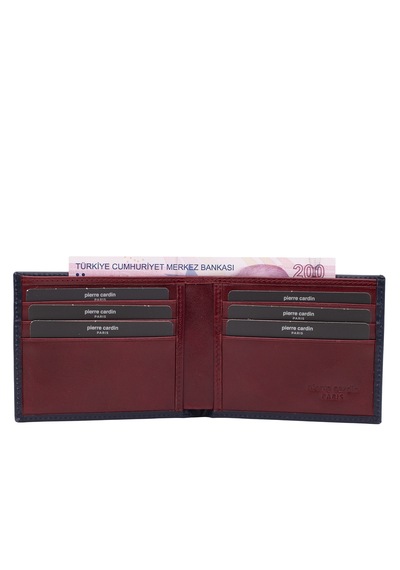 Pierre Cardin Lacivert/bordo Deri Erkek Cüzdanı 3664l3b Lacivert-rustic/bordo-rustic