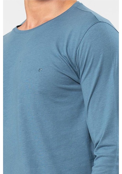 Cacharel Erkek Bisiklet Yaka Uzun Kollu Modal Pijama Takımı 2244/indigo İndigo