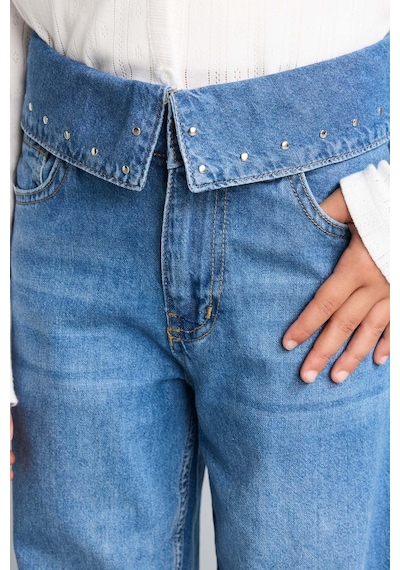 Defacto Wıde Leg Pantolon Kız Çocuk I5710a826aunm39 Mavi-nm39
