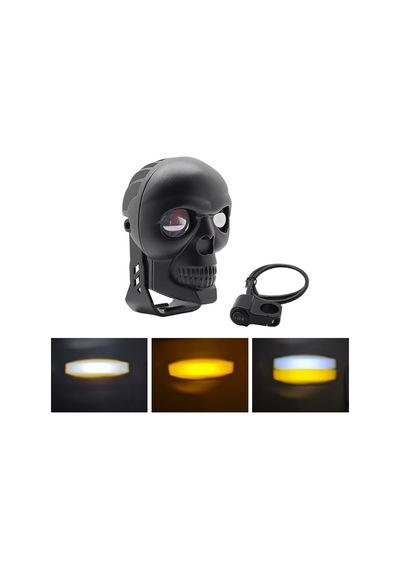 Skull Head Özel Tasarım Off Road Sis Lambası Açma Kapama Gidonlu
