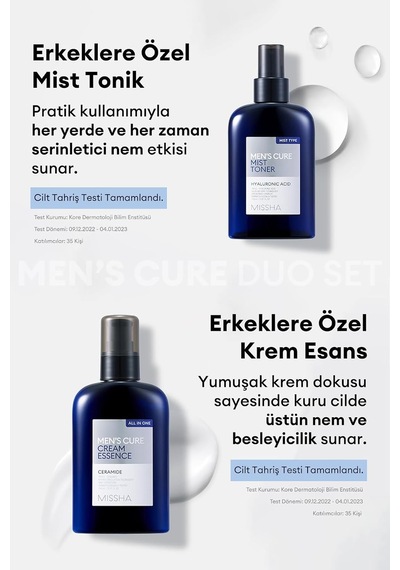 Erkeklere Özel Hızlı Nem Sunan Hassas Bakım Seti Mens Cure Duo Set, 8424