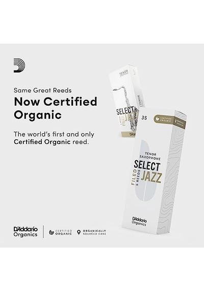 Organik Select Jazz Filed Tenor Saksafon Dili - Saksafon Boruları - İlk Ve Tek Organik Kamış Boru - 3 Yumuşak, 5 Paket