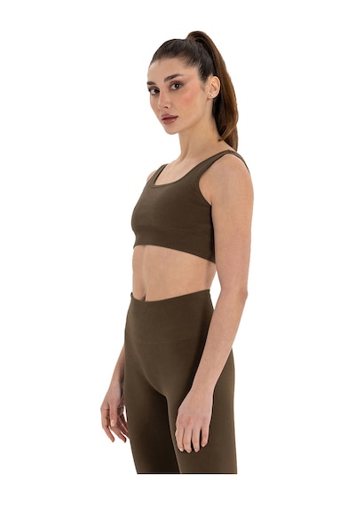 Inguz Seamless Pamuk Bra Kahverengi