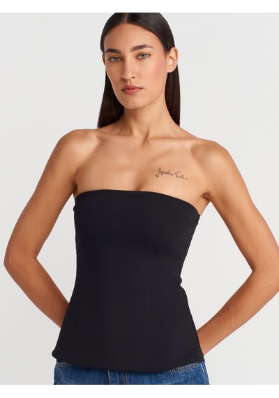 Dilvin 31860 Straplez Top-siyah Siyah