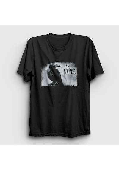 Presmono Unisex Fading In Flames T-shirt Siyah