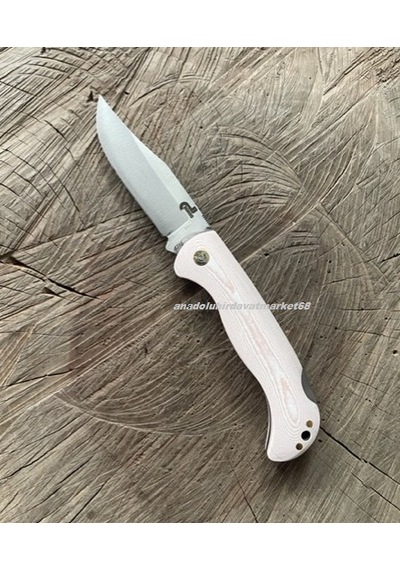 Dmr 4116n Çakı Özel Çelik Çakı Cep Çakısı Kamp Çakısı Klipsli Carbon 19cm Bej