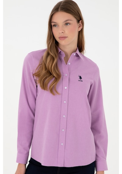 U.s. Polo Assn. Kadın Lila Gömlek Desenli 50297012-vr034 Lila