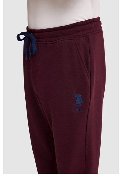 U.S. Polo Assn. Erkek Bordo Slim Fit Bağcıklı Eşofman Altı 50329409-vr180 Dark Plum