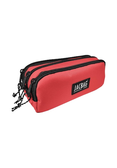 Trıple Pouch-üç Bölmeli Kalem Kutusu Mercan Tek Renk