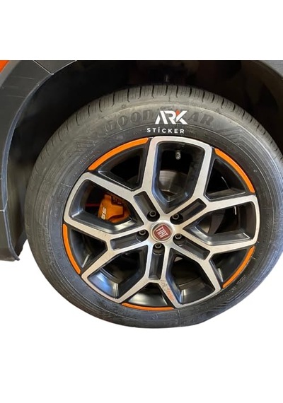 Ark Sticker Egea Cross Jant Sticker Mat Turuncu Abanoz