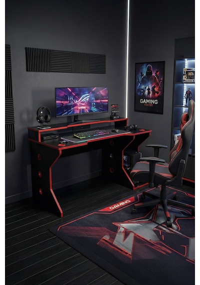 Ofisbazaar Atlantix Gaming Oyuncu Masası Siyah