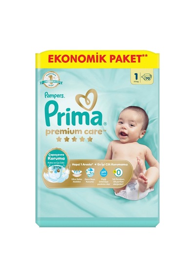 Prima Premium Care Ekonomik Yenidoğan 2-5 Kg 70 Adet - 2 Adet Tarı 0 Numara