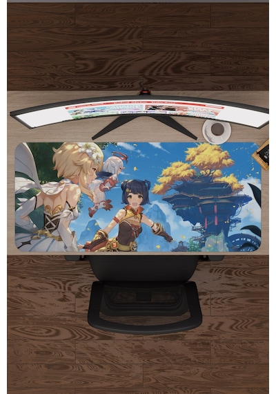 Xiangling Genshin Impact Anime Oyuncu V4 - 90x40 Xxl Gaming Mouse Pad Fare Altlığı