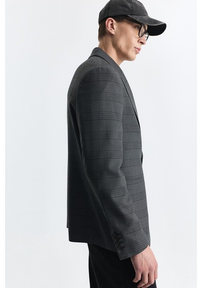 Antioch Ekose Relax Fit Blazer Ceket Yeşil