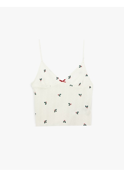 Koton V Yaka Pamuklu Yılbaşı Çiçeği Desenli Askılı Pijama Üstü Mavi Desenli 6wlk90042mk Yeşil Desenli Koton V Yaka Pamuklu Yılbaşı Çiçeği Desenli Askılı Pijama Üstü Mavi Desenli 6wlk90042mk Yeşil Desenli