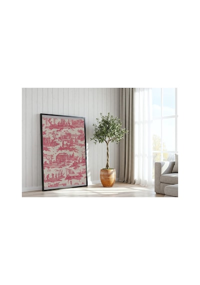 Anonim Huet Fabrika Çalışmaları Kumaşı Çerçevesiz Poster 21x30 Cm A4 Geometrik Desen Etnik