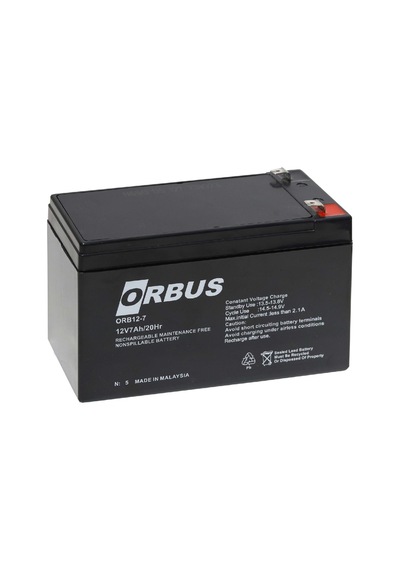 Orbus Orb12-7 ,12v/7ah 150x65x90mm Kuru Akü